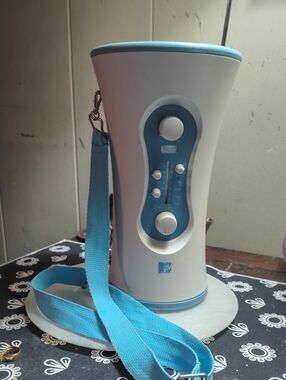 MTV White and Light Blue Portable Speaker with Strap